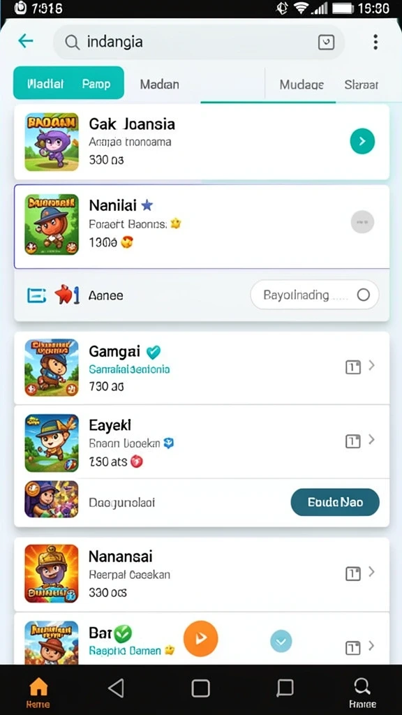 Screenshot pertama menampilkan tampilan antarmuka utama permainan.