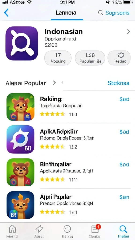 Tampilan awal game yang menarik dan informatif.