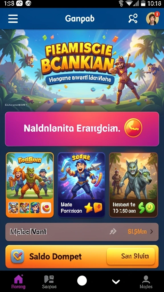 Grafis yang memukau memenuhi layar smartphone.