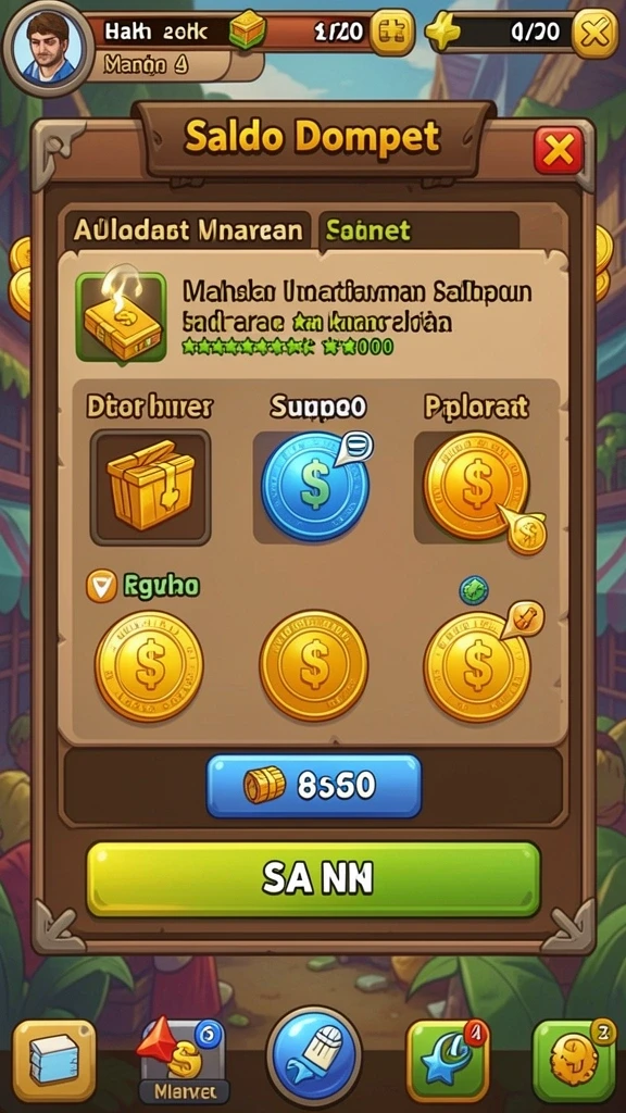 Tangkapan layar level baru yang menantang.