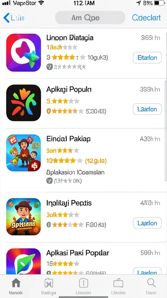 Tampilan menu awal yang menarik dan mudah dinavigasi.