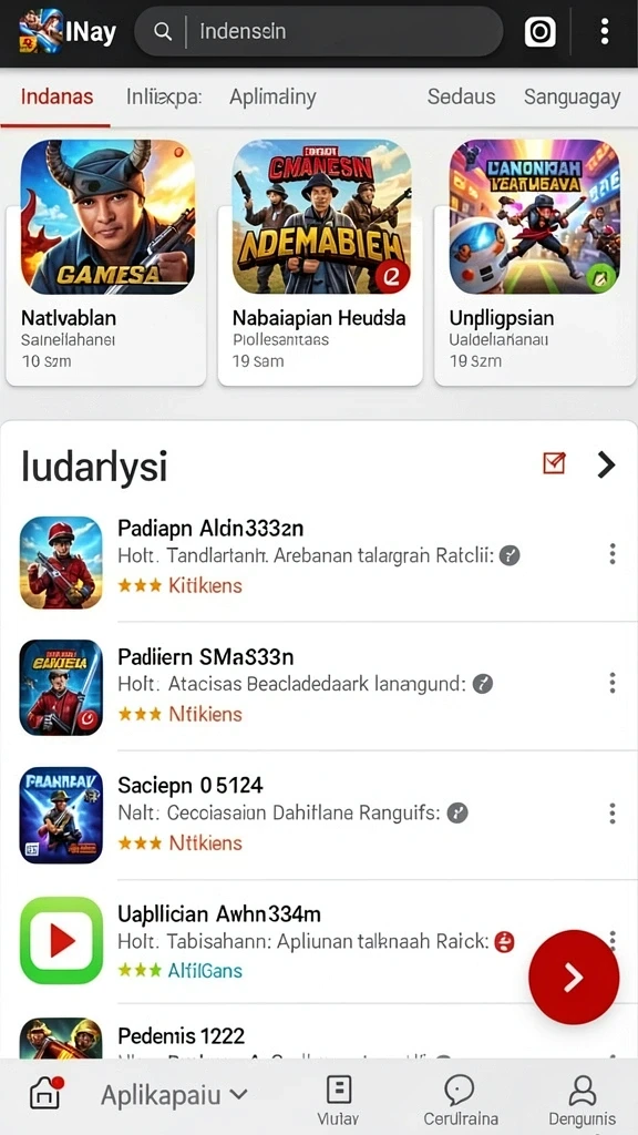 Tampilan antarmuka NV77 yang menarik dan user-friendly.