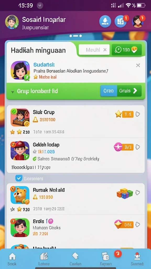 Waktu bermain dengan teman secara online.