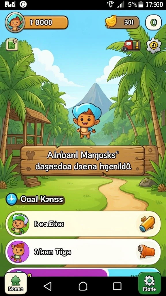 Tampilan awal RSNOK dengan karakter dan latar yang menarik.