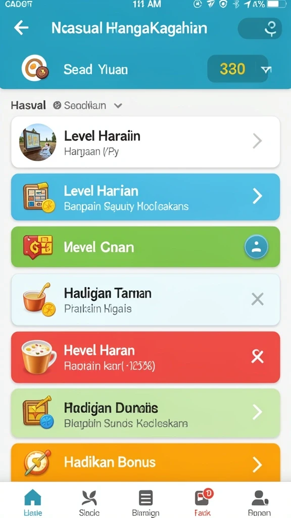 Karakter-karakter lucu dan penuh warna dalam permainan.