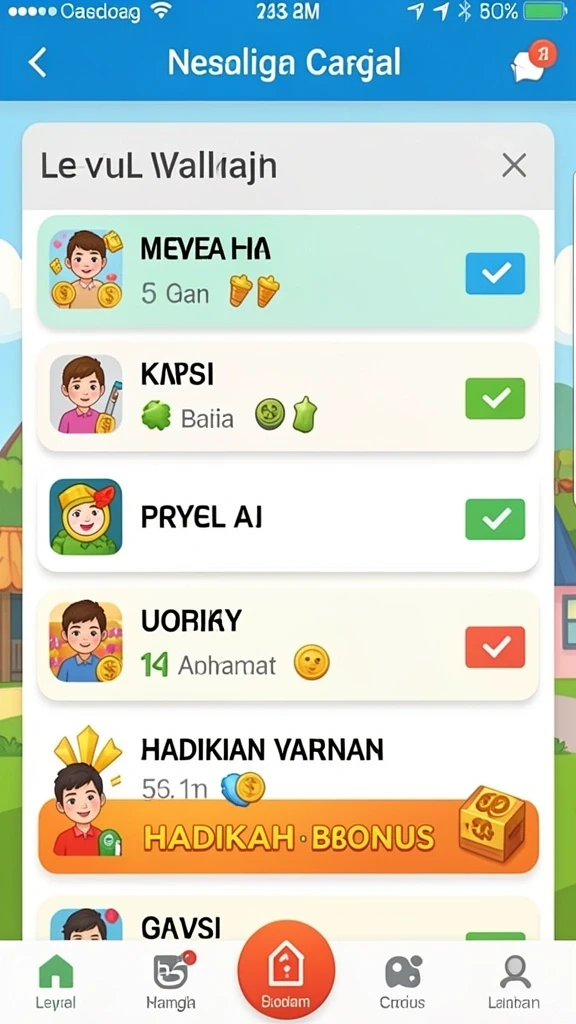 Misi menantang di level terbaru.