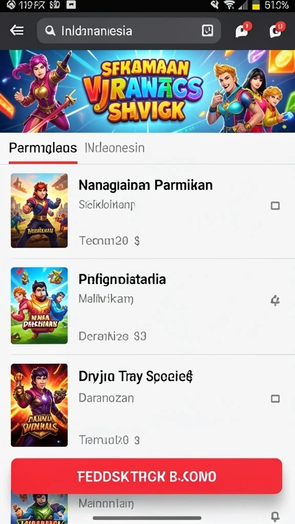 Tampilan karakter dan item yang beragam di dalam VIO77.