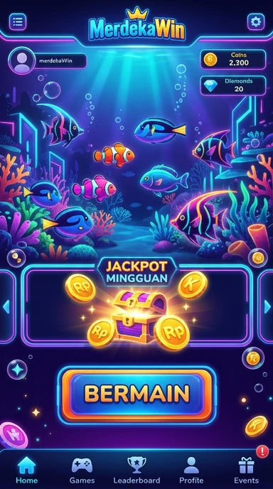 merdekawin — layar beranda